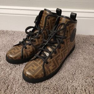 Fendi Zucca High-Top Sneakers